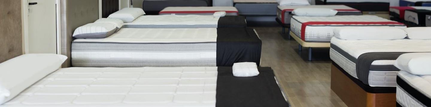 Cropped stock image of multiple mattresses